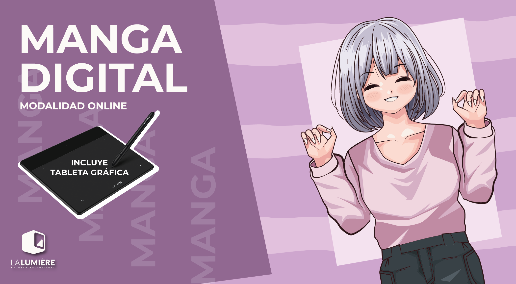 Reembolso Escribe un reporte En la actualidad Dibujo Manga con Tableta Digital (Online) - Escuela La Lumière